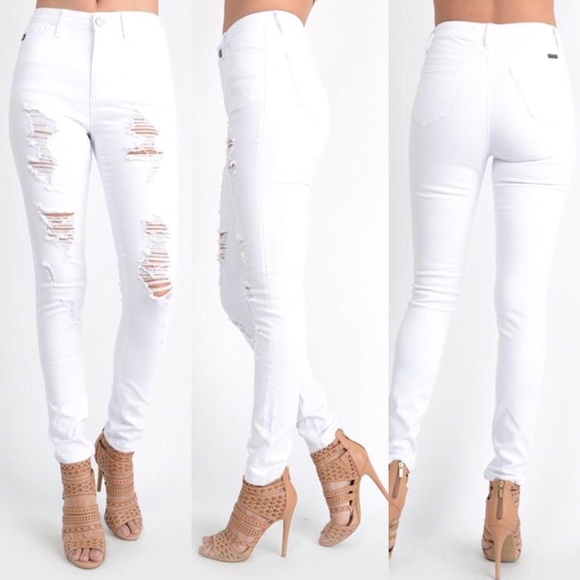 kancan white jeans